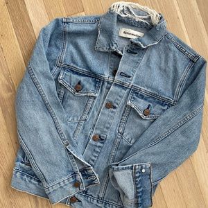 Reformation distressed denim jacket